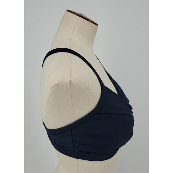 Athleta 36D / DD Navy Blue Twister Front Molded Cup Swim Bikini Top 964874 - Picture 4 of 8